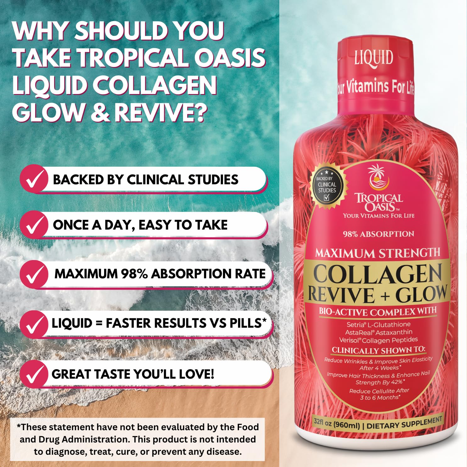 Tropical Oasis Liquid Collagen Glow lifestyle scene