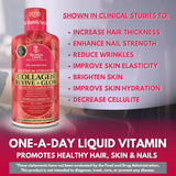 Tropical Oasis Liquid Collagen Glow with a measuring cup