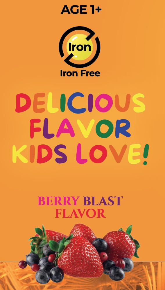 Tropical Oasis Organic Liquid Multivitamin Drops for Toddlers berry flavour