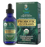 Tropical Oasis Organic Liquid Probiotic Drops front view