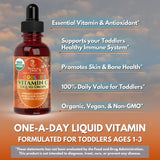 Tropical Oasis Organic Vitamin C Drops for Toddlers bottle side view