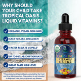 Tropical Oasis Organic Vitamin D3 K2 Drops with a child