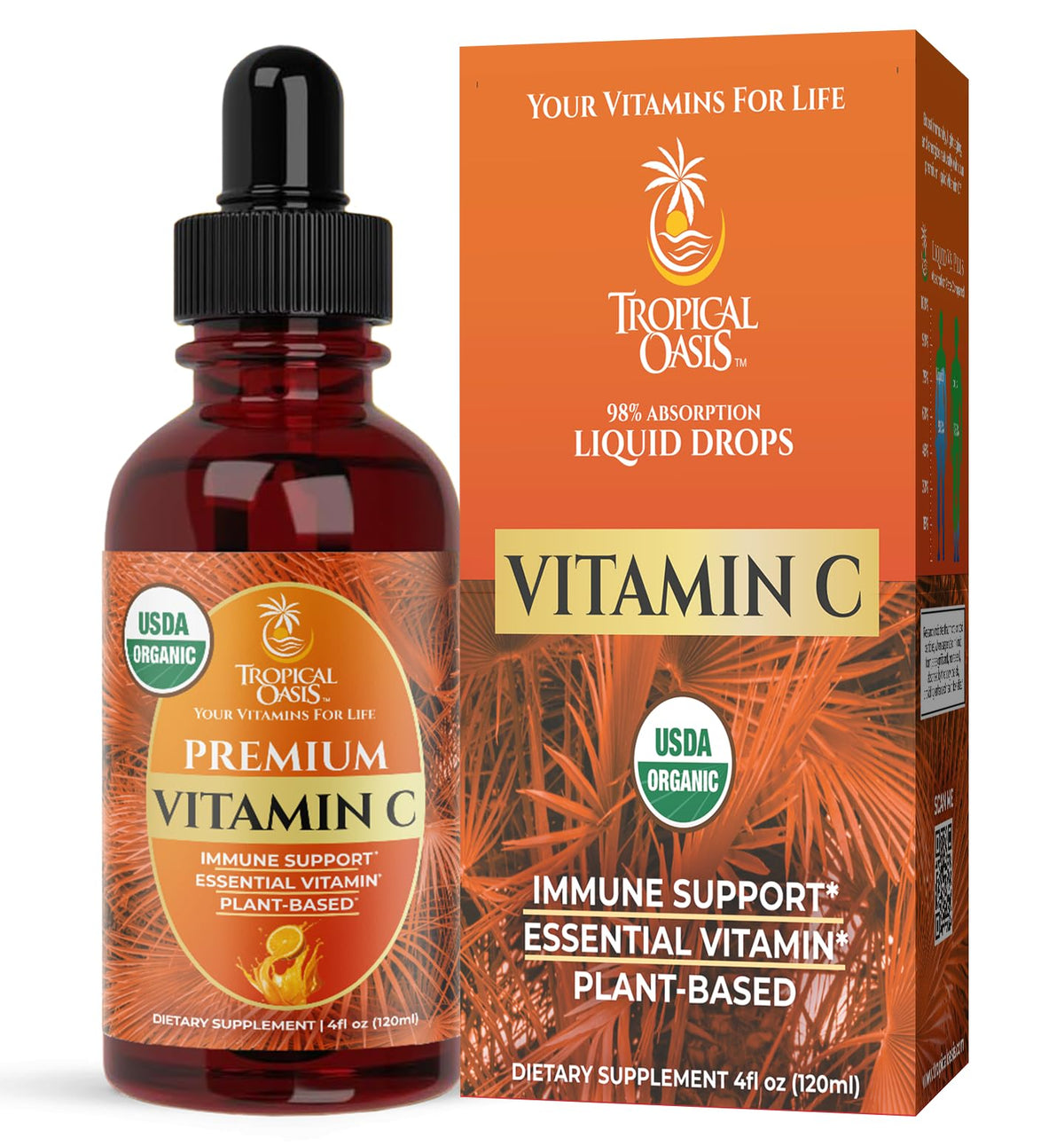 Tropical Oasis Vitamin C Liquid Drops 290g front view