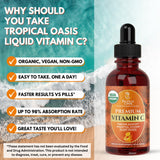 Tropical Oasis Vitamin C Liquid Drops 290g in a lifestyle setting