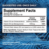 Tropical Oasis Vitamin D3 K2 Liquid Drops 8000 IU bottle with dropper