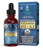 Tropical Oasis Vitamin D3 K2 Liquid Drops 8000 IU front view