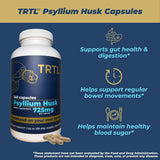 TRTL Supplements Psyllium Husk Fiber Capsules close-up of capsules