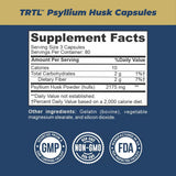 TRTL Supplements Psyllium Husk Fiber Capsules on a kitchen counter