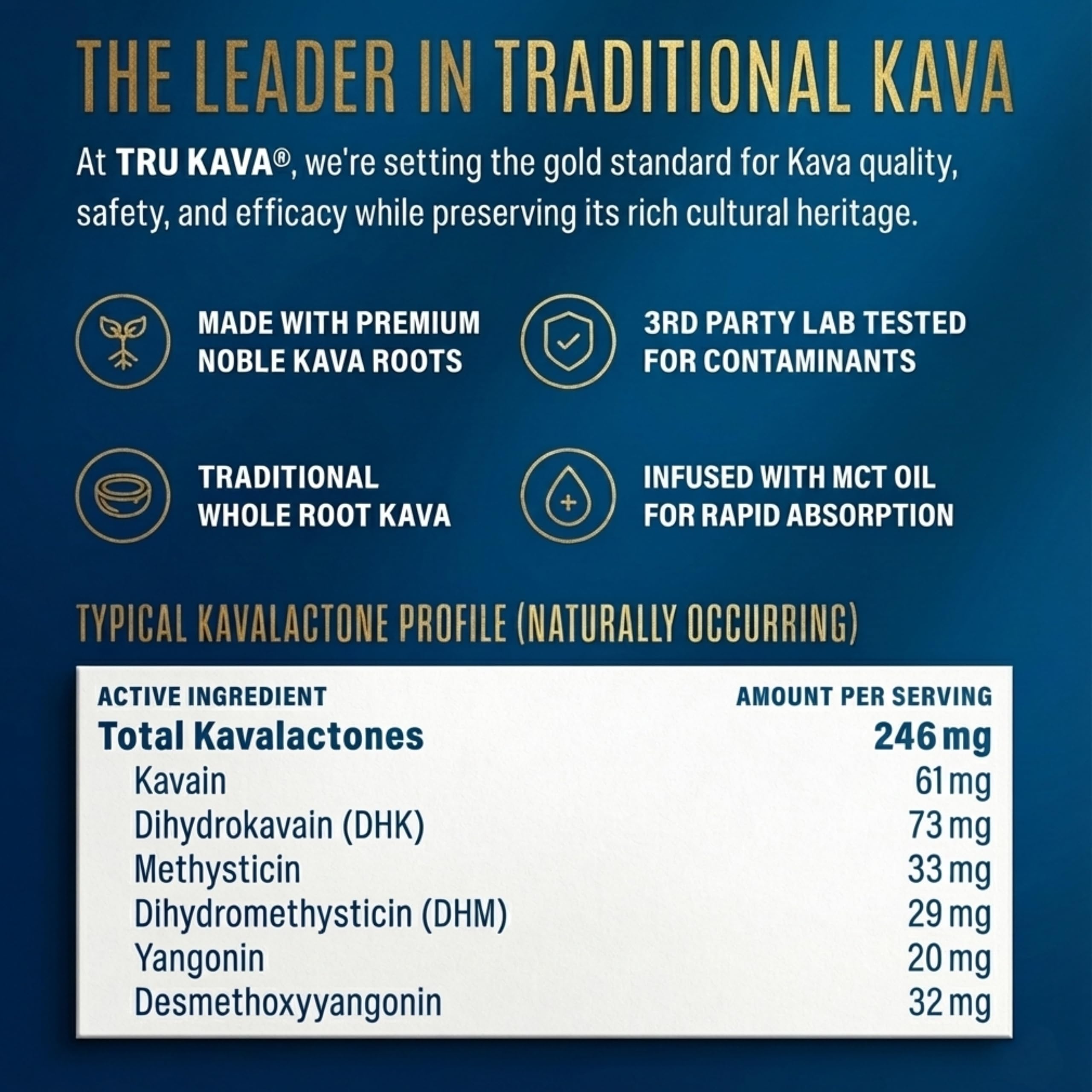 Tru Kava sachets with natural background
