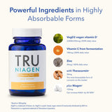 TRU NIAGEN daily wellness Support Supplement side view showing capsule details