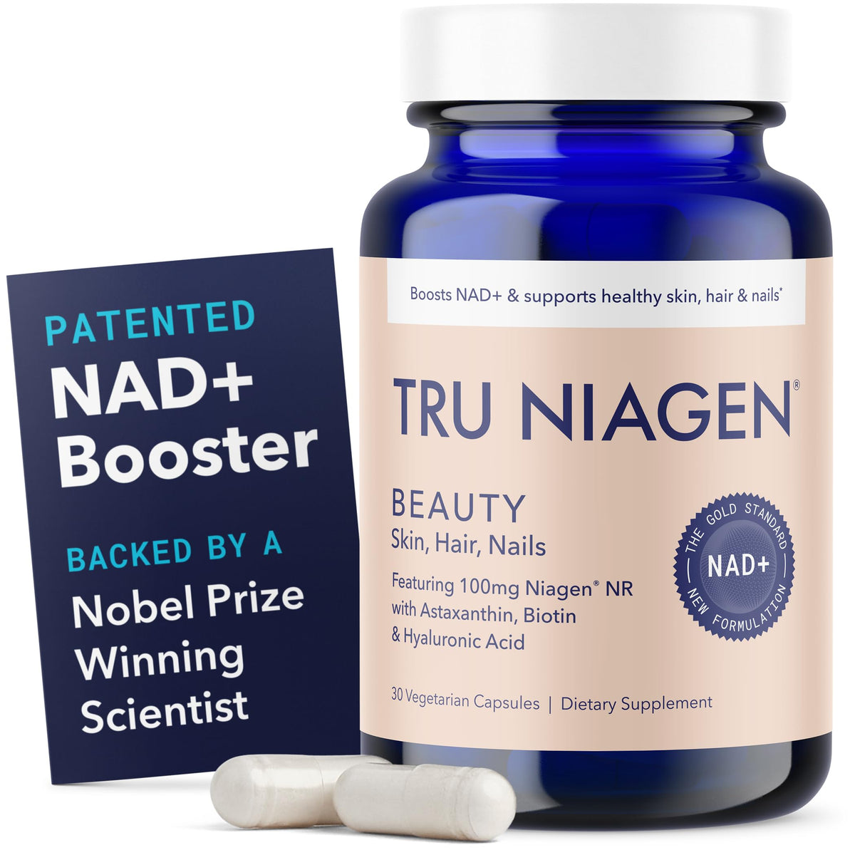 TRU NIAGEN Hyaluronic Acid supplement front view