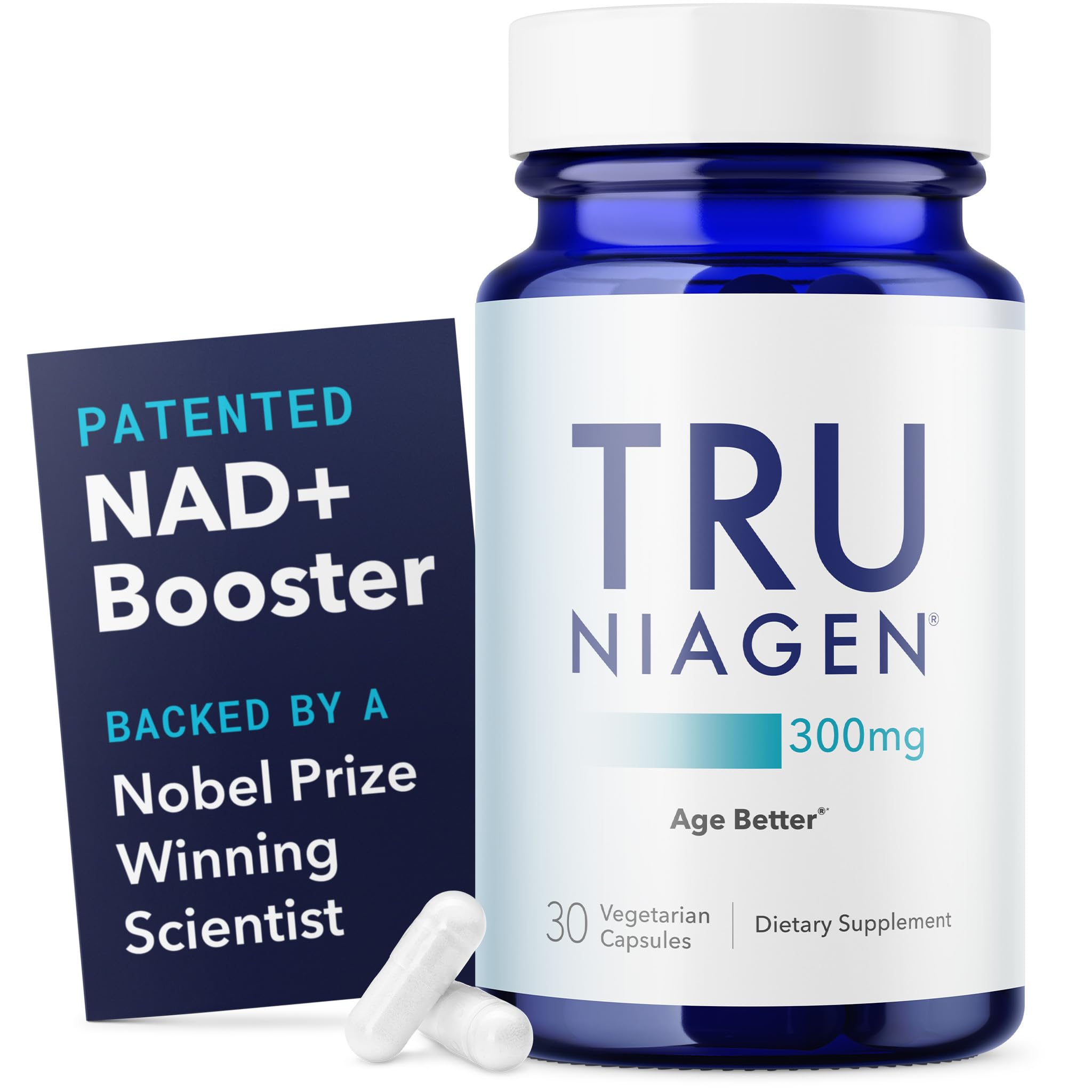 TRU NIAGEN NAD+ Supplement 300mg Capsules front view