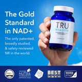 TRU NIAGEN NAD+ Supplement capsules in hand