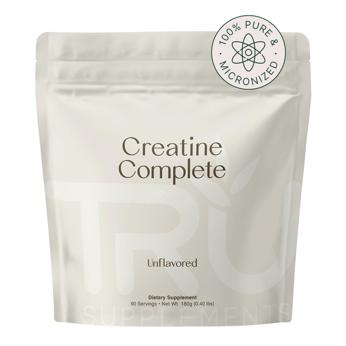 TRU Supplements Creatine Monohydrate 159g Powder front view