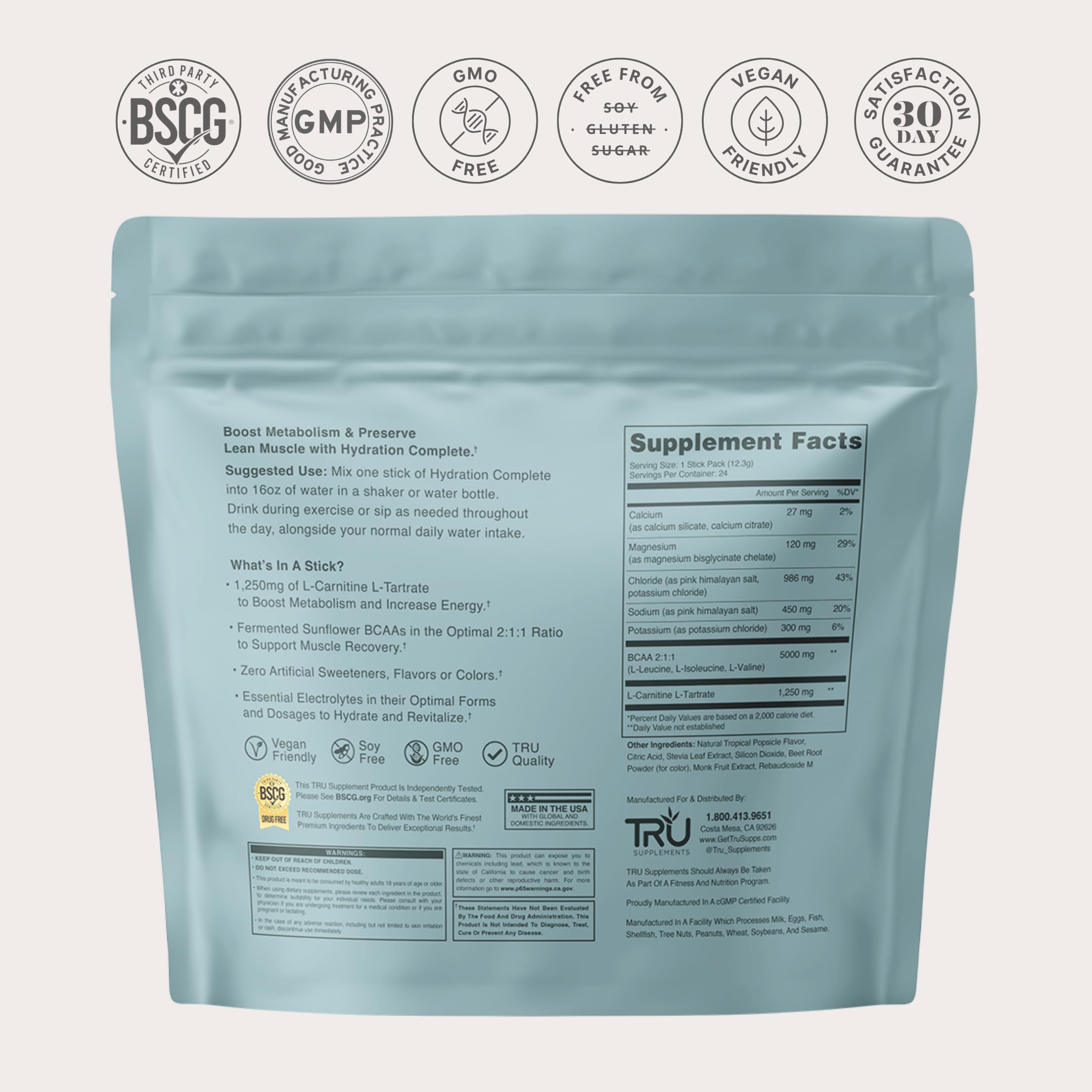 TRU Supplements Hydration Complete BCAA 5000mg lifestyle scene