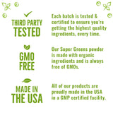 TruBaio Spirulina Green Superfood Powder mixed in smoothie