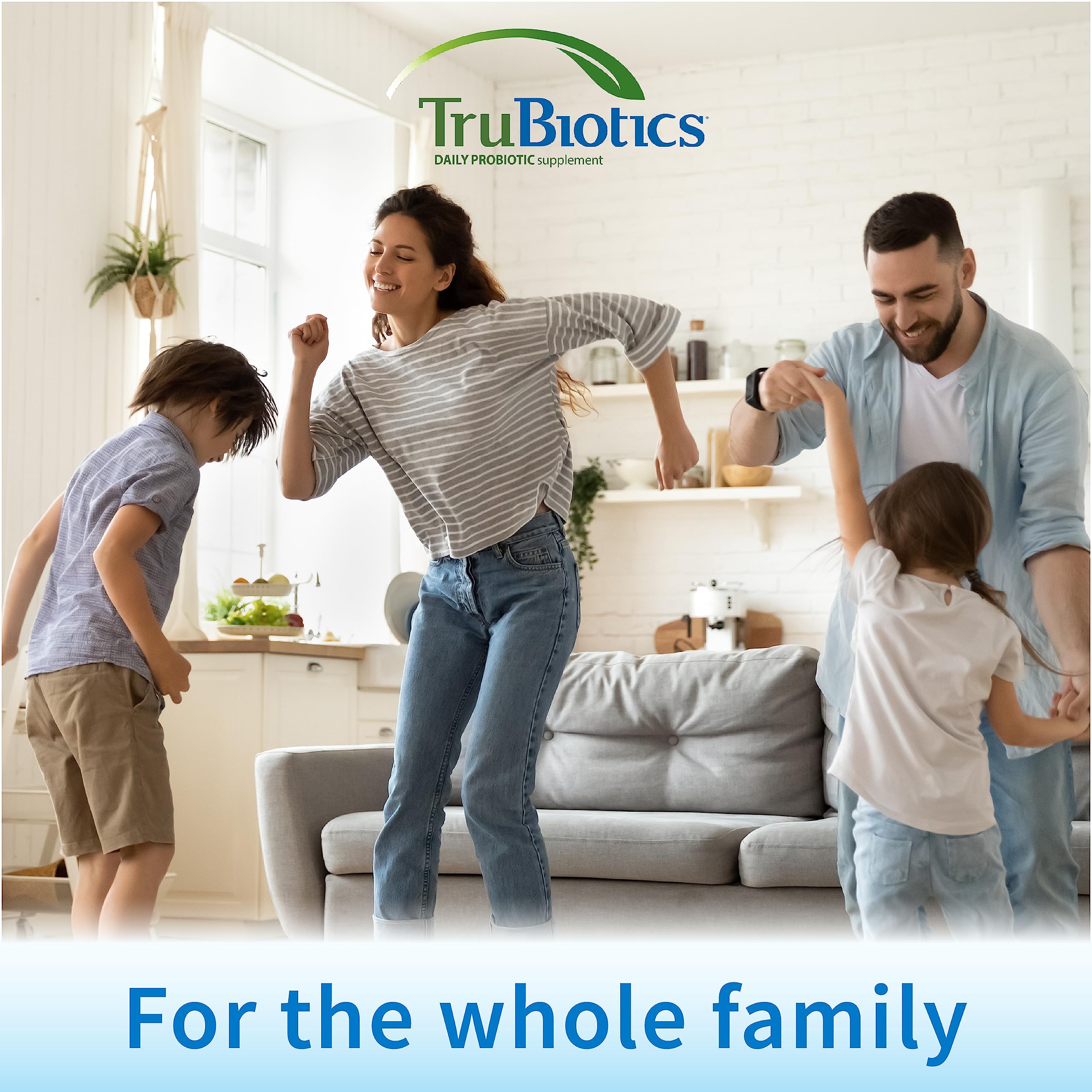 TruBiotics bottle with lifestyle background