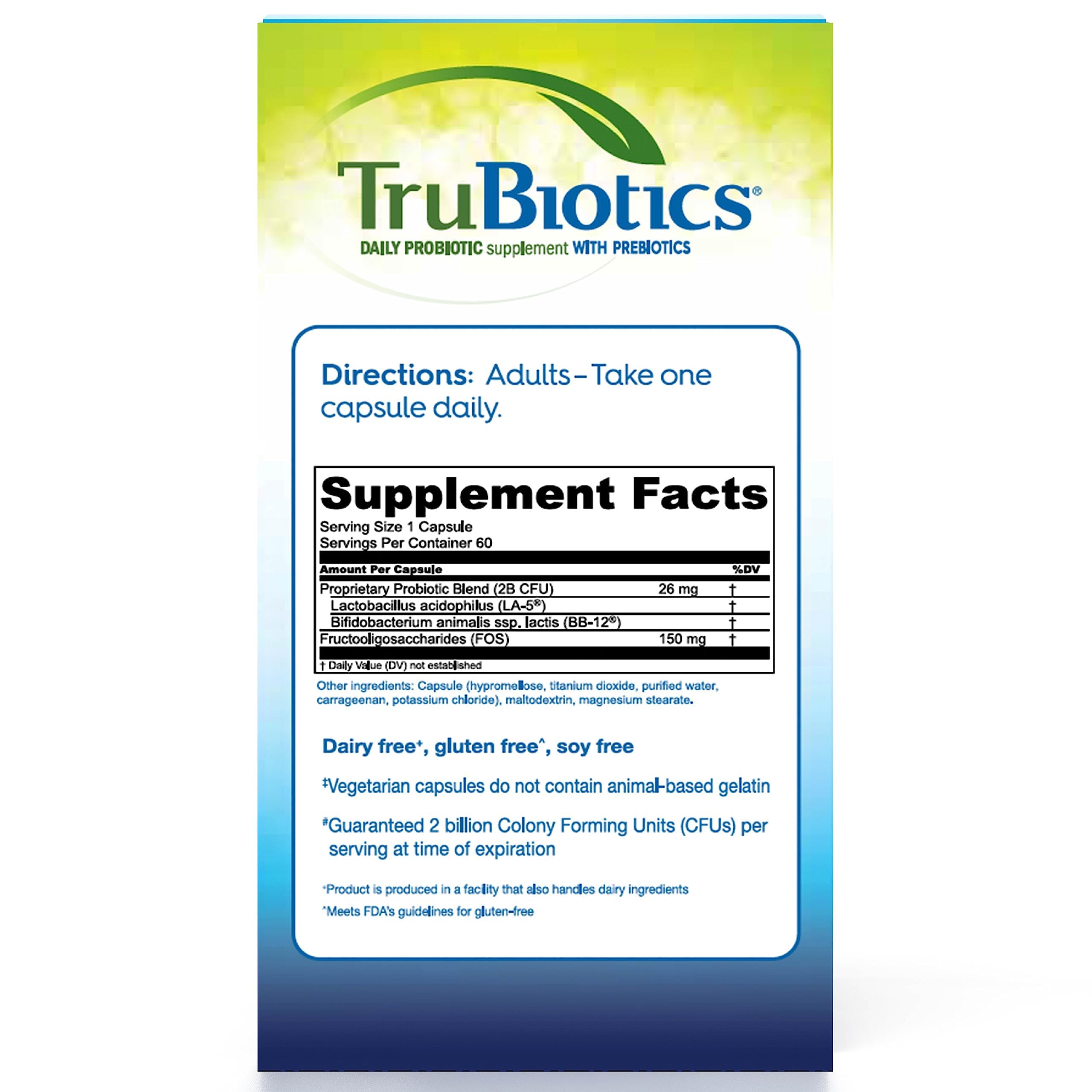 TruBiotics capsules with a measuring spoon