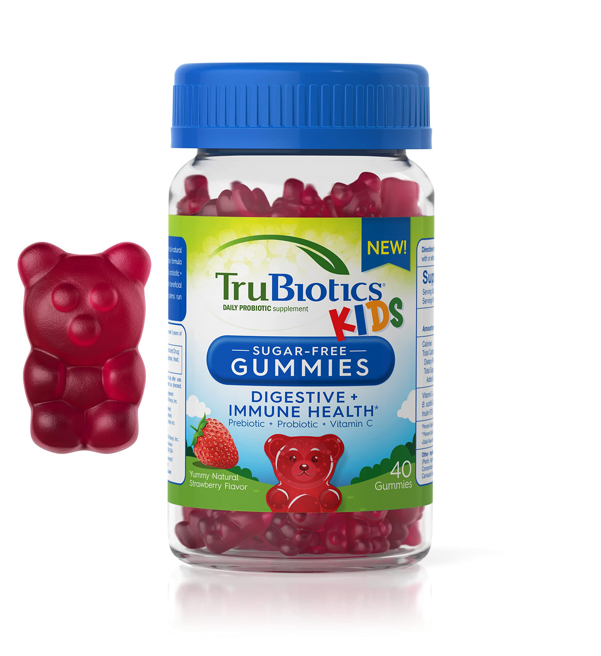 TruBiotics Probiotic Gummies for Kids strawberry flavour front view