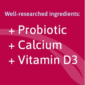 TruBiotics Women's Probiotic Supplement with a measuring spoon