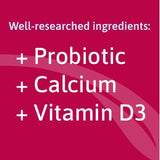 TruBiotics Women's Probiotic Supplement with a measuring spoon