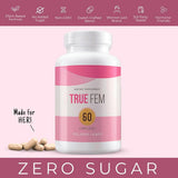 TRUE FEM Blended Vitamin Capsules packaging with ingredients