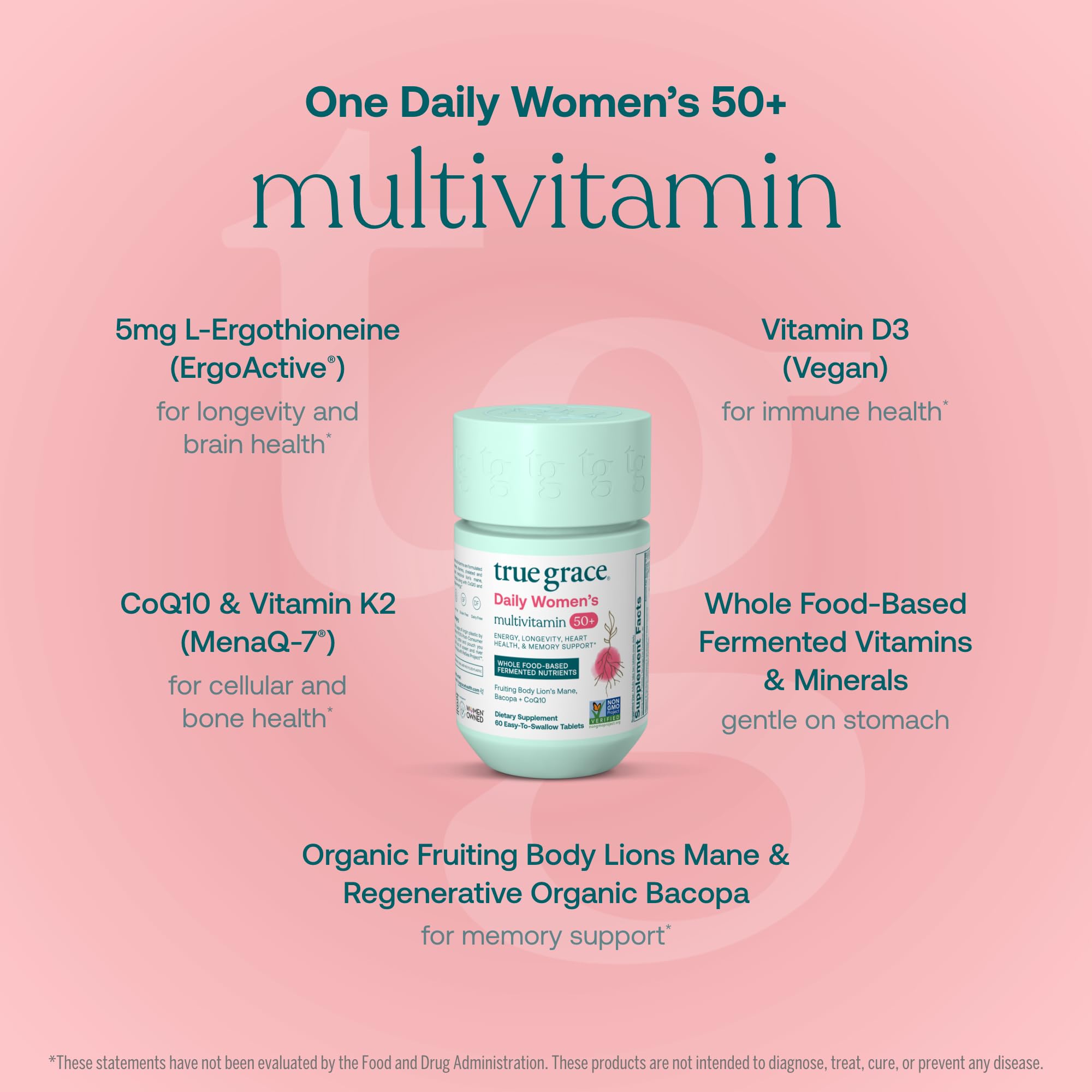 True Grace Daily Multivitamin capsules on a table