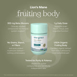 True Grace Lion's Mane Mushroom Supplement capsules close-up