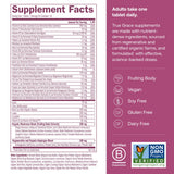True Grace Multivitamin bottle with organic mushroom blend