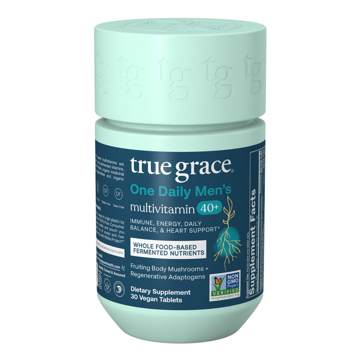 True Grace Multivitamins 118g front view with organic mushroom blend