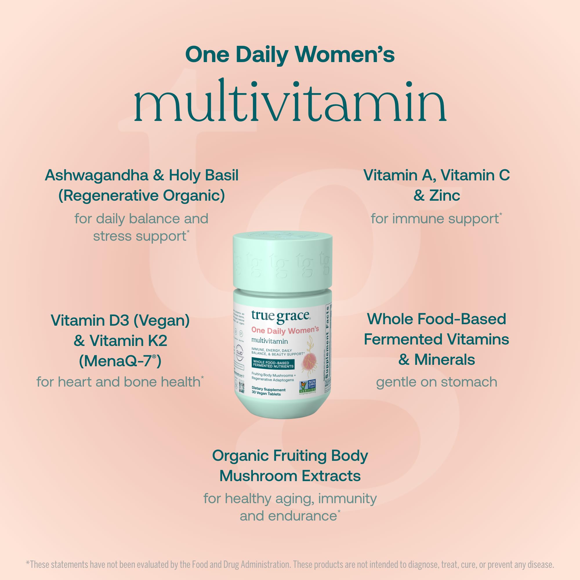 True Grace Multivitamins for Her 100g side view