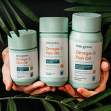 True Grace Omega-3 Fish Oil 1500mg softgels with measuring spoon