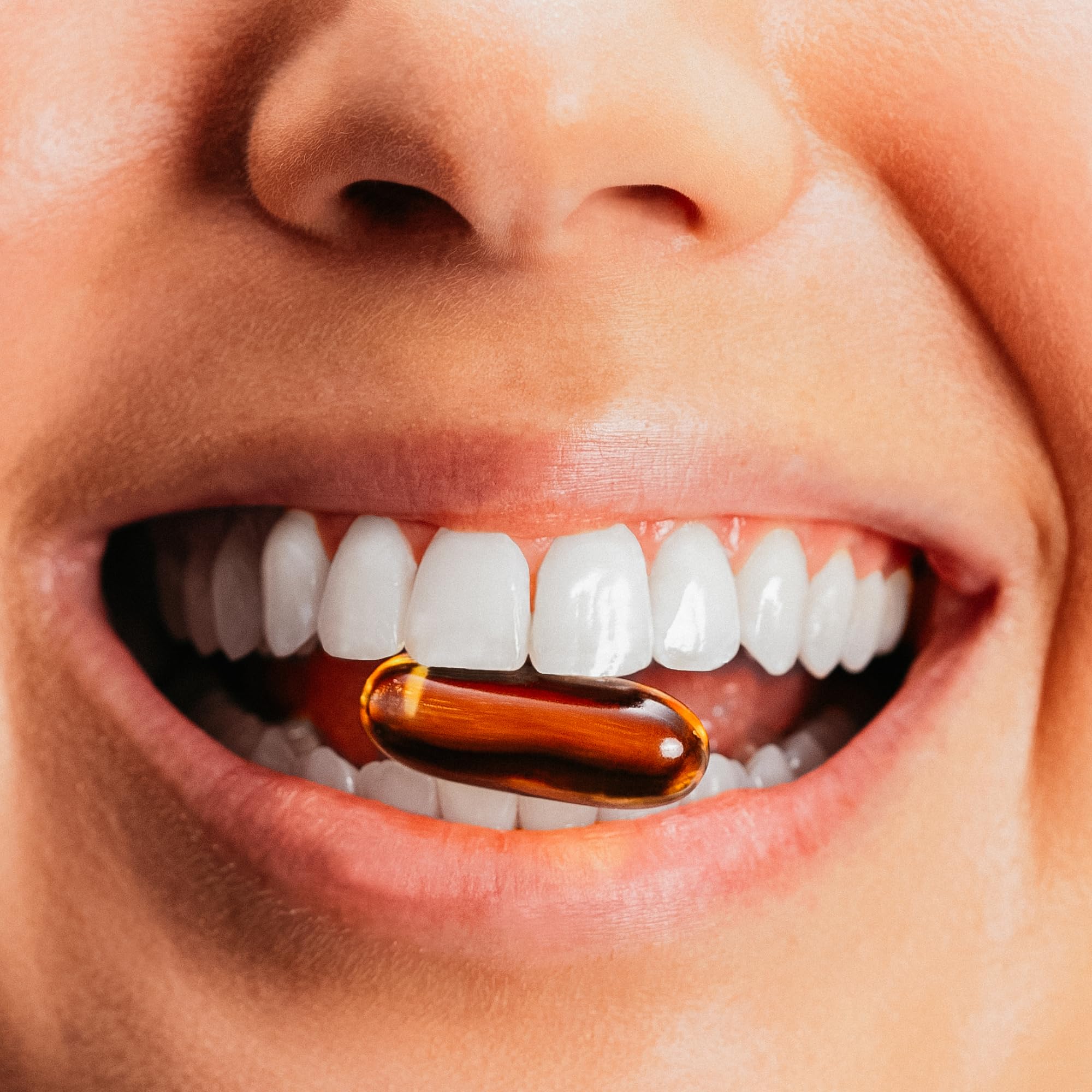 True Grace Omega-3 Fish Oil Capsules 1500mg with a measuring spoon