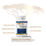True Healing Naturals True Minerals supplement side view showing capsule details