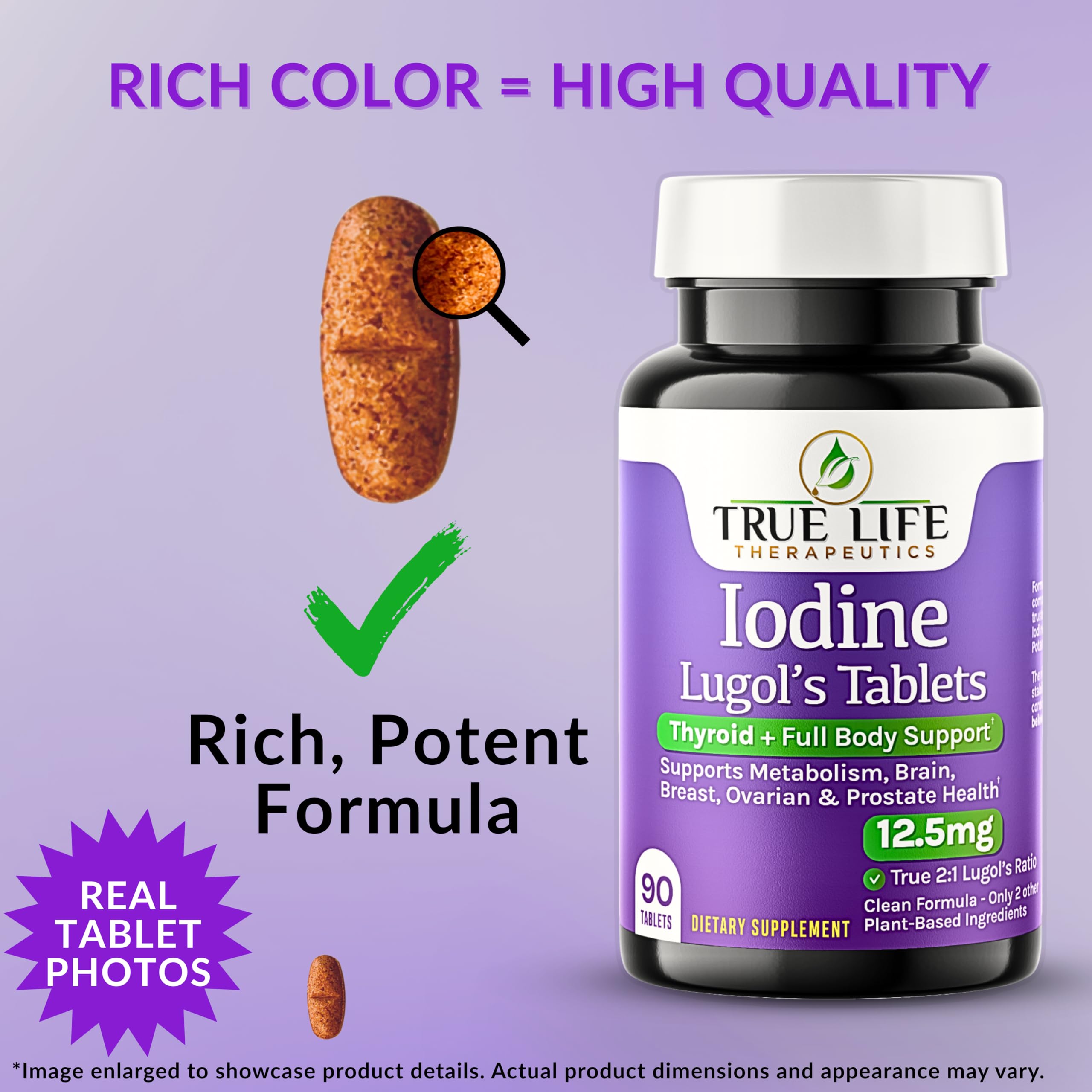 True Life Therapeutics Iodine Tablets 5mg side view