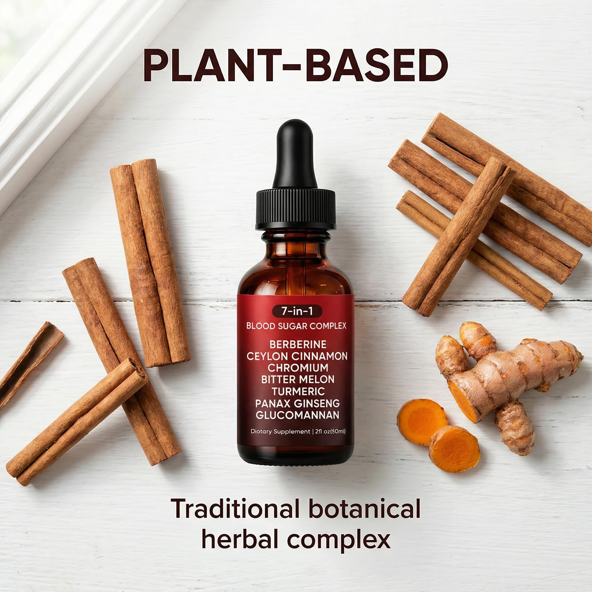 TRUE NATURALS 7-In-1 Herbal Supplement bottle with dropper