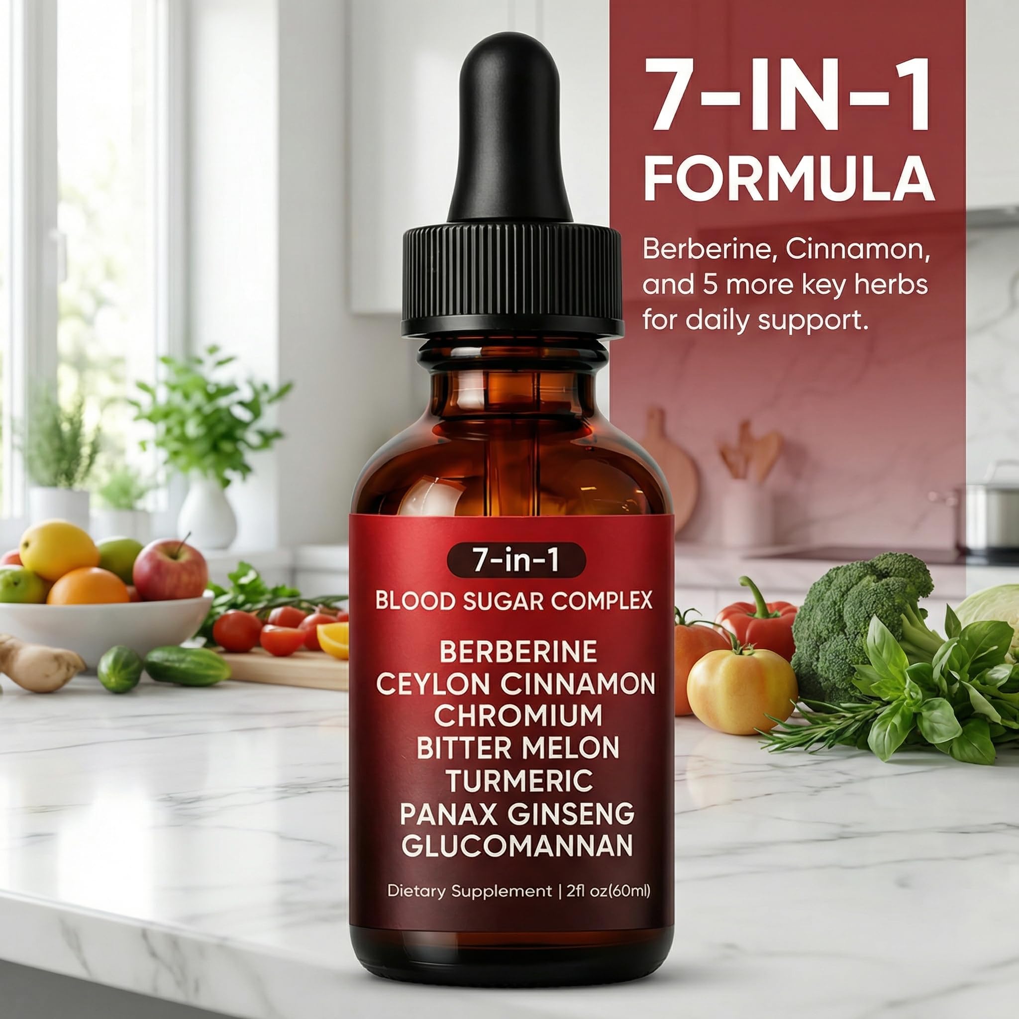 TRUE NATURALS 7-In-1 Herbal Supplement liquid drops lifestyle scene