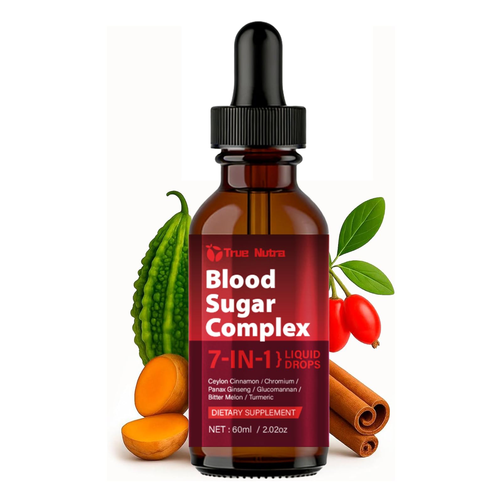true nutra Blood Sugar Complex supplement front view