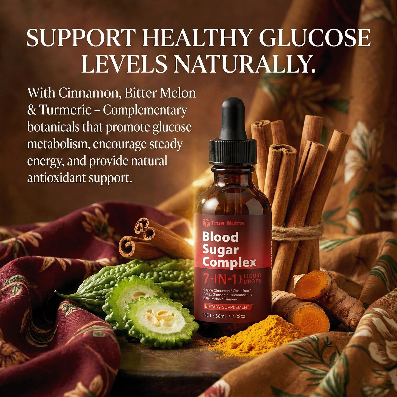 true nutra Blood Sugar Complex supplement packaging