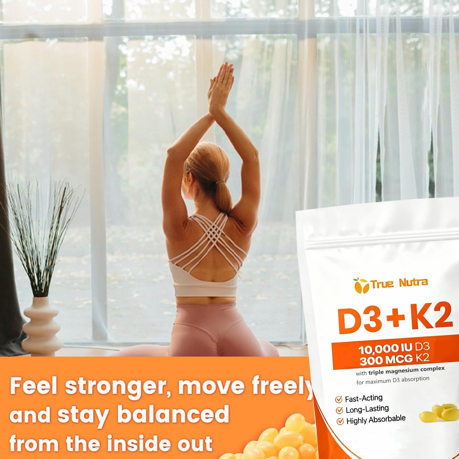 true nutra D3 K2 Complex softgels packaging