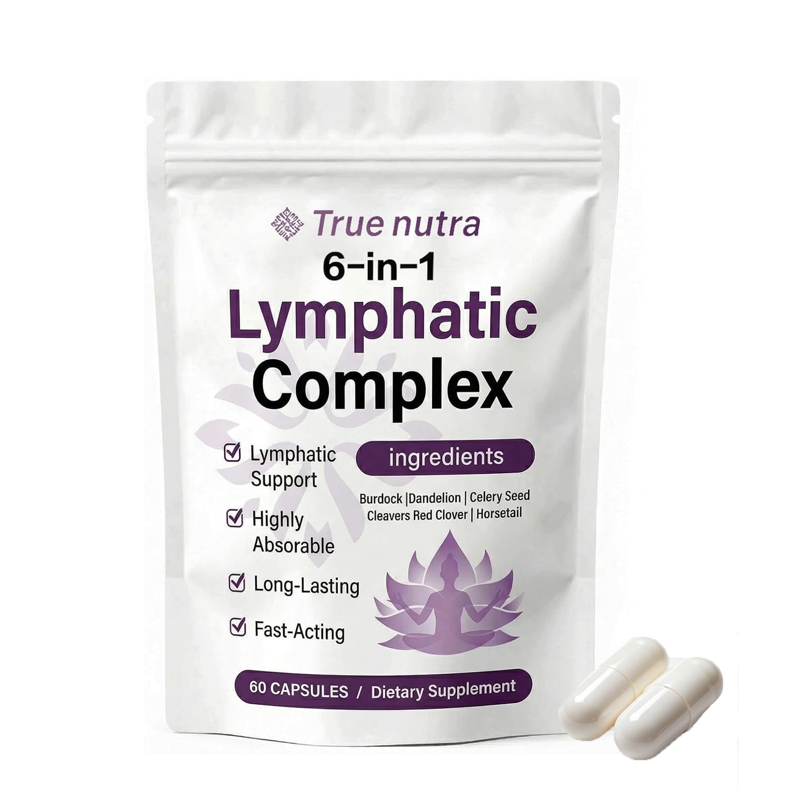 true nutra Lymphatic Complex front view of packaging