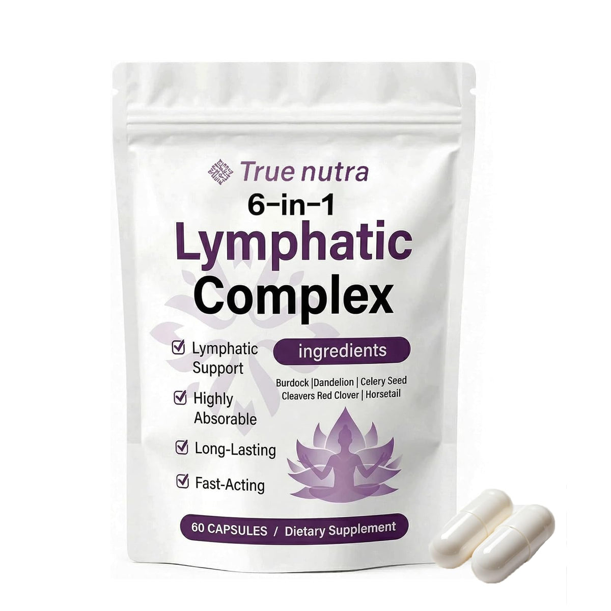 true nutra Lymphatic Complex front view of packaging