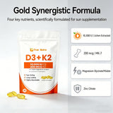 true nutra Vitamin D3 K2 Magnesium Mini Softgels bottle side view