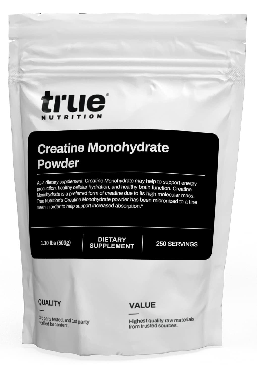 True Nutrition Creatine Monohydrate 500g front view