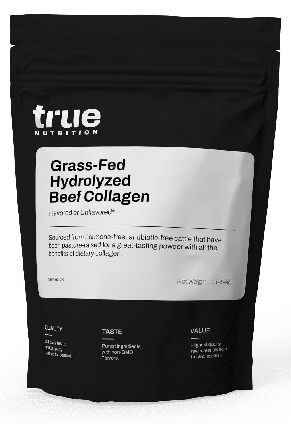 True Nutrition Hydrolyzed Beef Collagen Powder front view