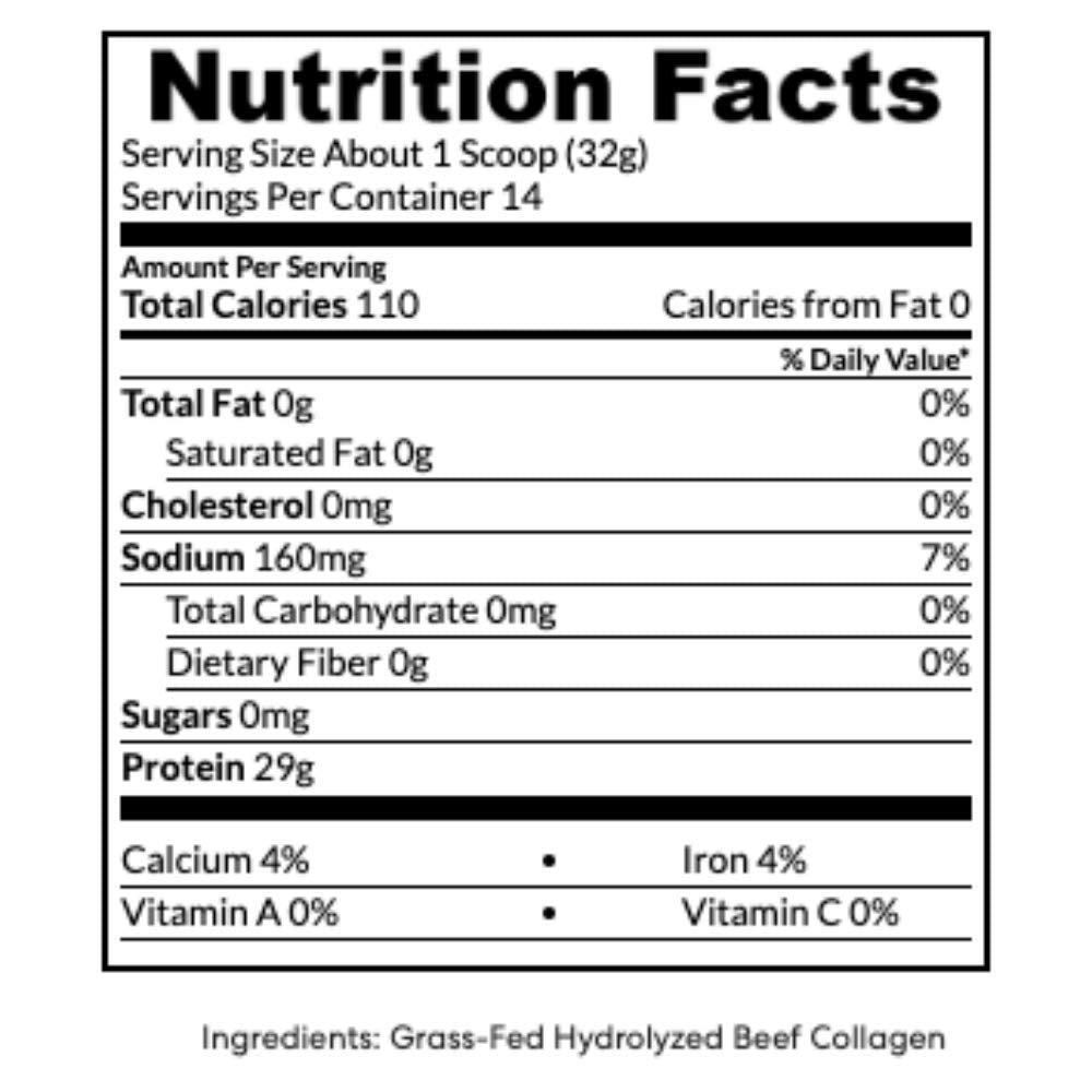 True Nutrition Hydrolyzed Beef Collagen Powder mixed in a glass of water