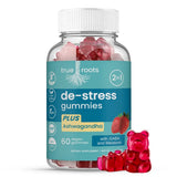True Roots Stress Gummies 60 Count front view with packaging