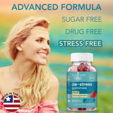 True Roots Stress Gummies side view with ingredients listed