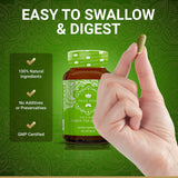 True Veda Organic Green Tea Extract 140g capsules close-up