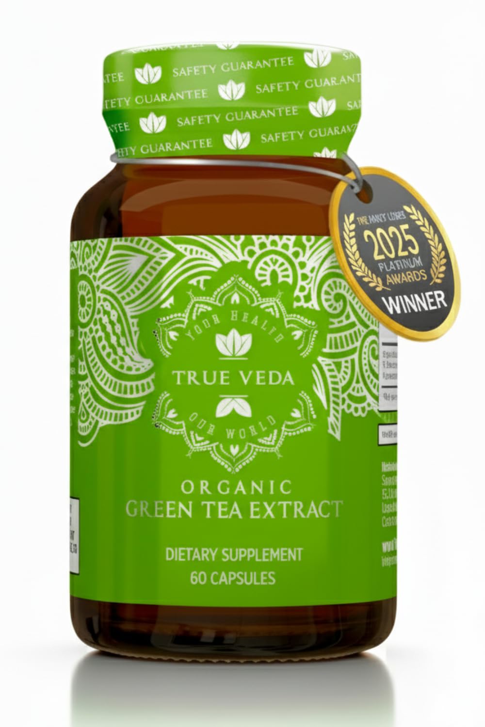 True Veda Organic Green Tea Extract 140g front view